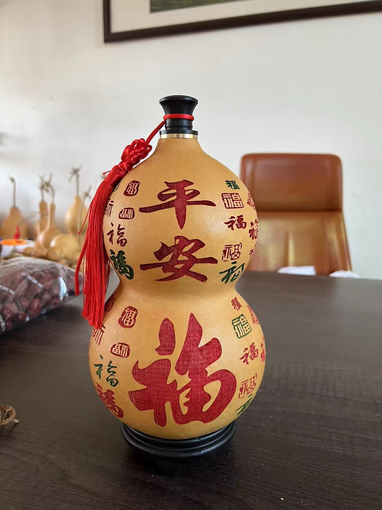 平安福聚财纳福天然大葫芦家居摆件-阿里巴巴