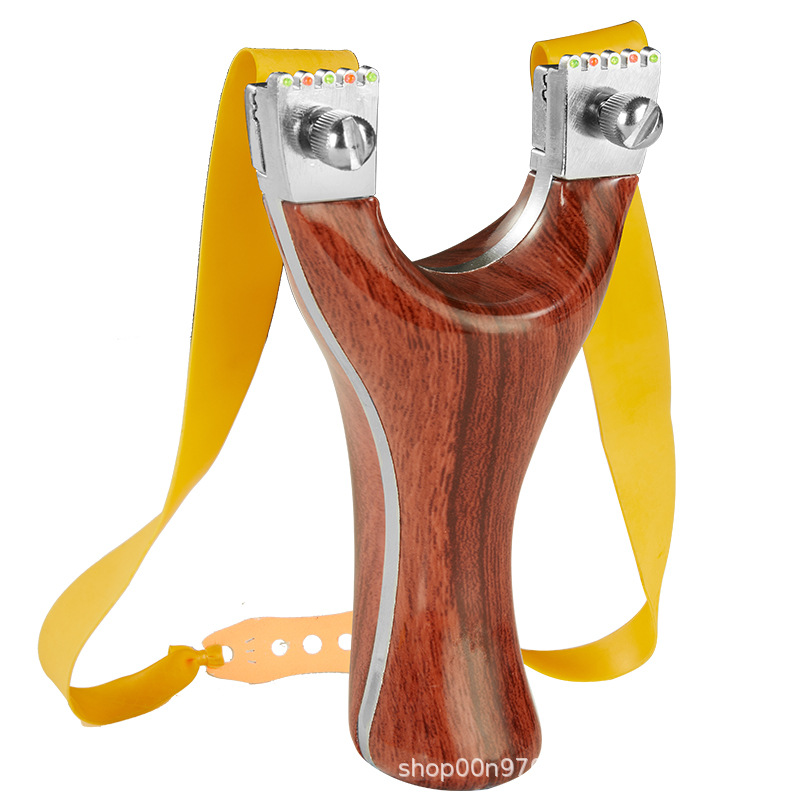 包邮新款弹弓高精度仿木大威力扁皮比赛成年人专用竞技弹工架户外