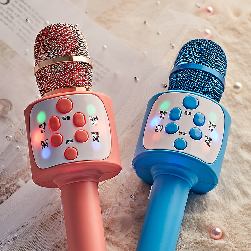 儿童话筒卡拉ok唱歌机音响一体麦克风3-6岁男宝宝玩具5小女孩礼物