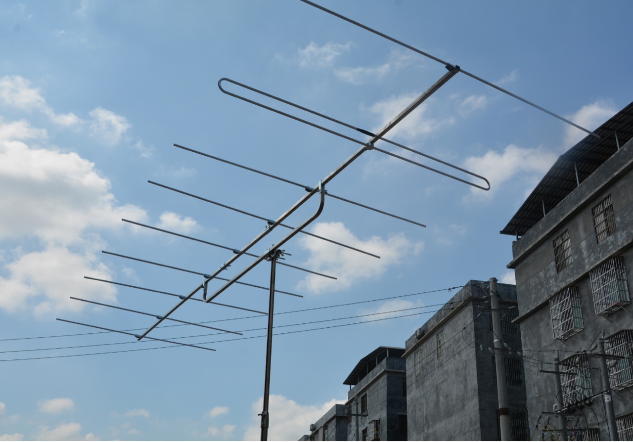 收音机广播调频天线十字型fm天线八木远程接收天线不锈钢通信