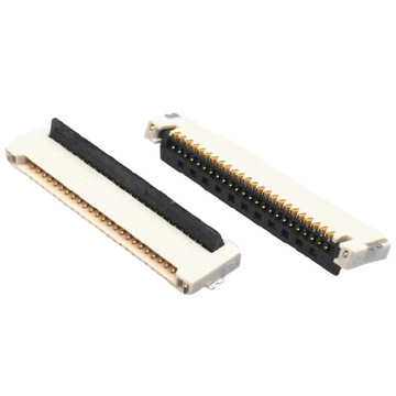 耐温fpc软排线接口 批发电子设备软排线插座 前插后掀fpc母座