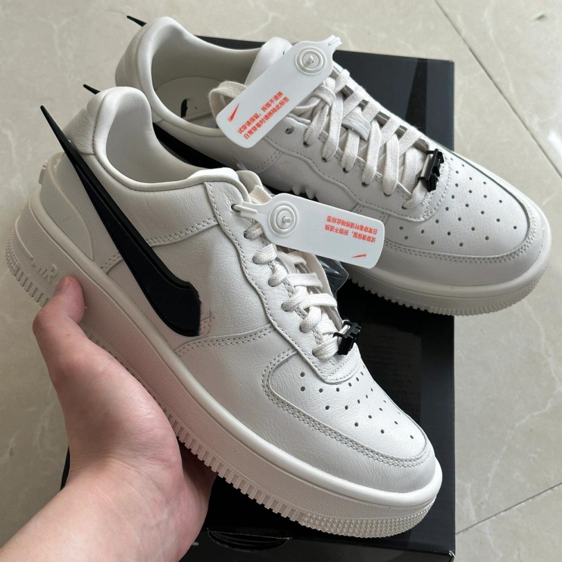 莆田高版本头层皮ambush空军一号低帮板鞋男女休闲小白鞋工厂直销