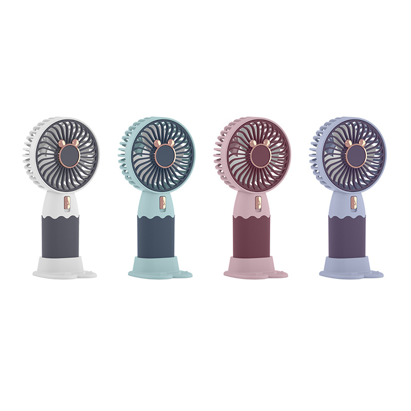 2023 New Handheld Mini Fan USB Portable Mute Small Gift Student Small Electric Fan Printed Logo