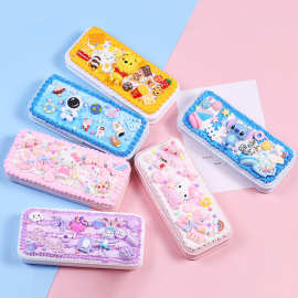 奶油胶文具盒铅笔盒自制手工diy材料包套装男女小学生制作笔袋