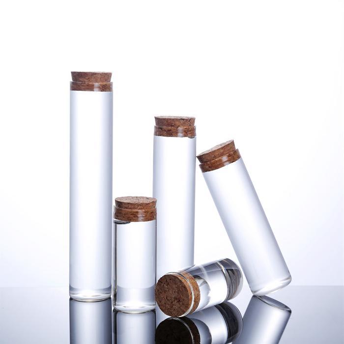 包邮直径30mm管制瓶玻璃平底试管透明木塞玻璃瓶许愿瓶干花瓶10只