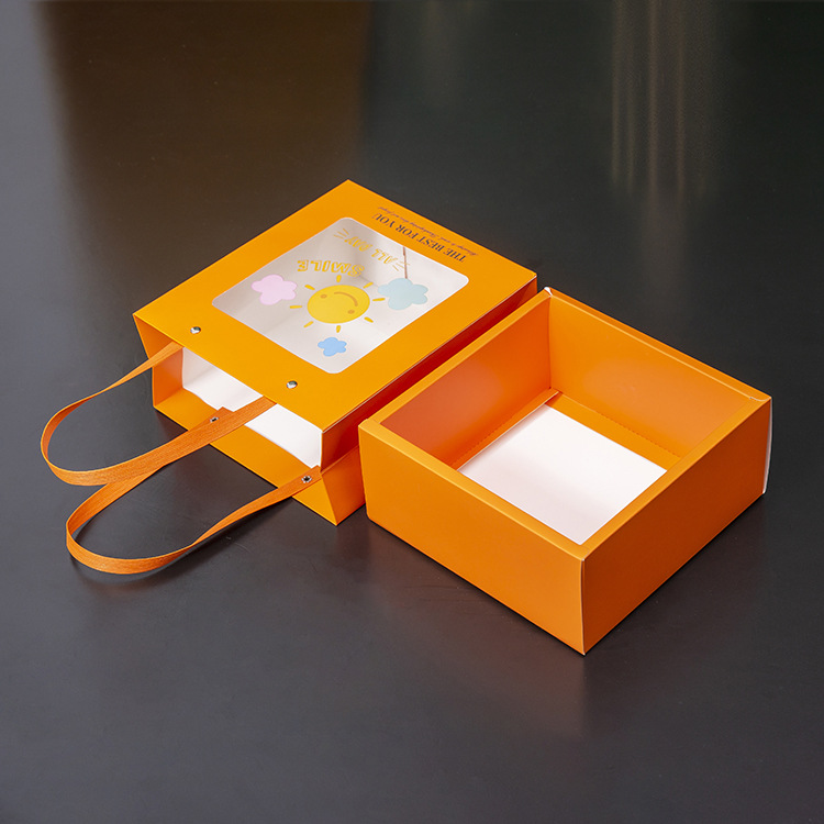 伴手礼礼盒空盒批发透明粽子礼盒抽屉式毛巾包装盒结婚手提喜糖盒