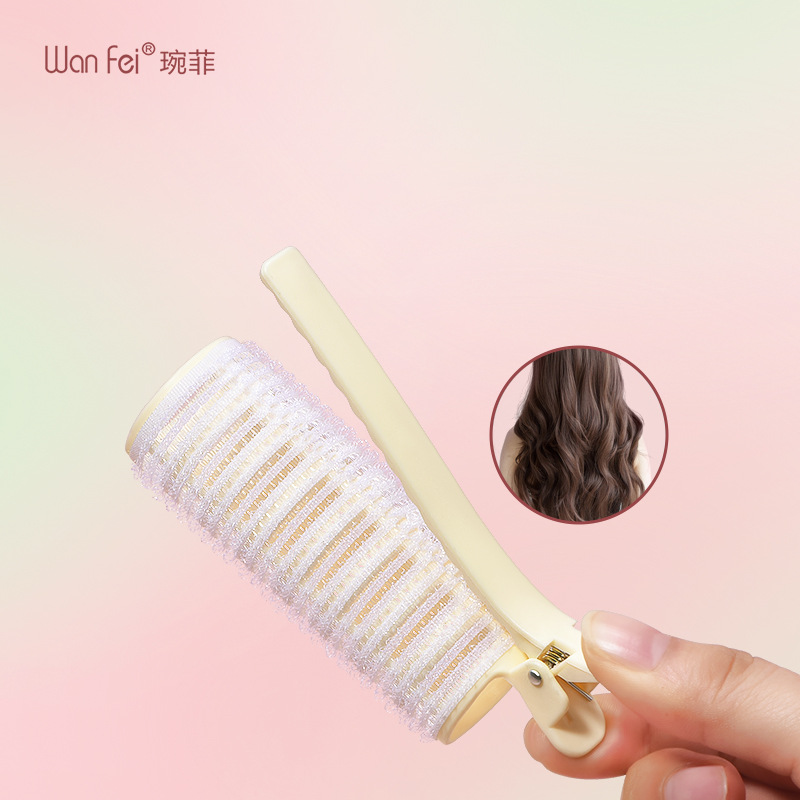 高颅顶蓬松懒人夹带夹子卷发筒八字刘海卷发器发夹自粘神器不伤发