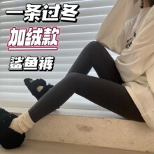 JOANNALONNG 22秋冬女士哑面加厚加绒鲨鱼芭比裤打底裤