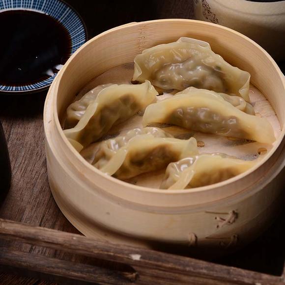 三益真菌菇三鲜蒸饺1kg50个早餐饺子面点半成品煎饺锅贴