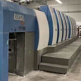 八色印刷机08年高宝kba106一8sw对开8色4 4印刷机胶印机