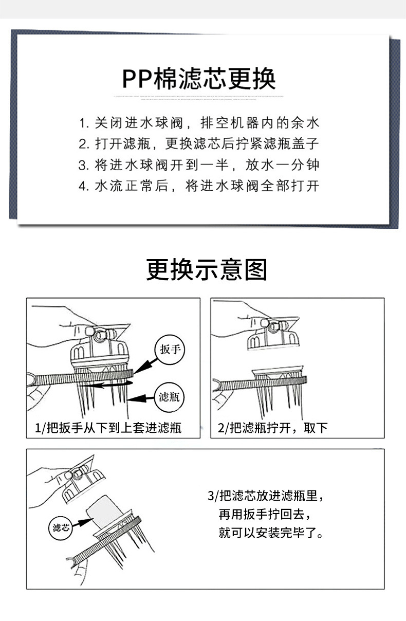 20寸平口针刺pp棉udf/cto滤芯商用净水器烧结阻垢活性炭大胖滤芯