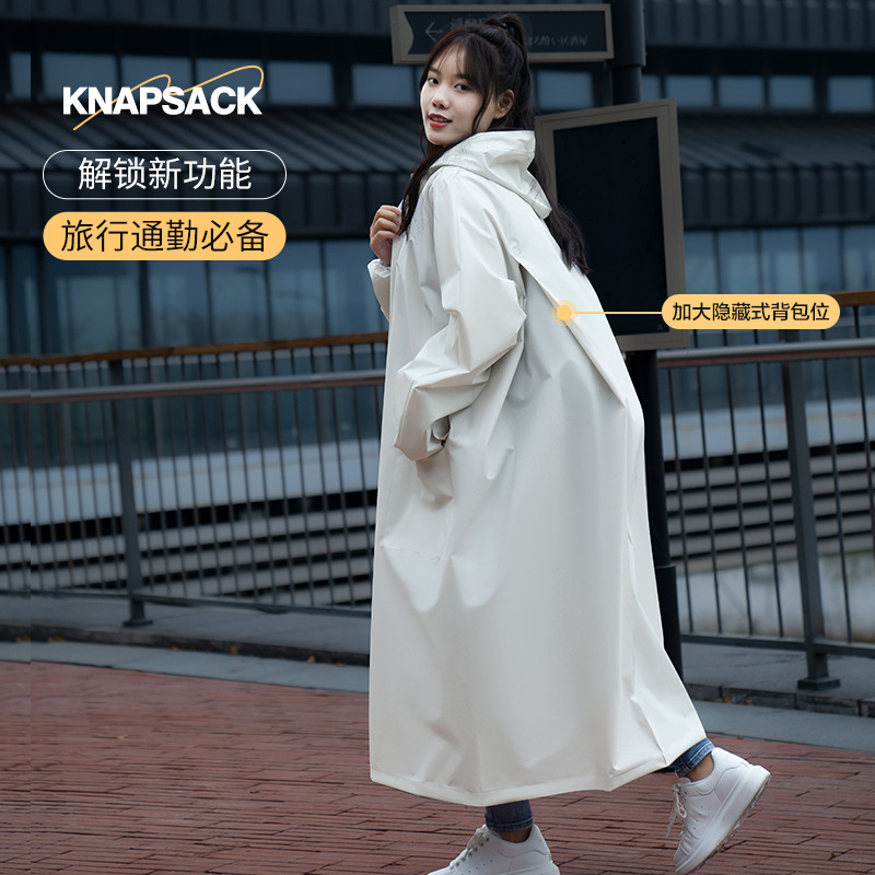 Raincoat Eva Men's and Women's Long Full Body Rainproof Outdoor Hiking Electric Car Thickened One-Piece Adult Riding Poncho