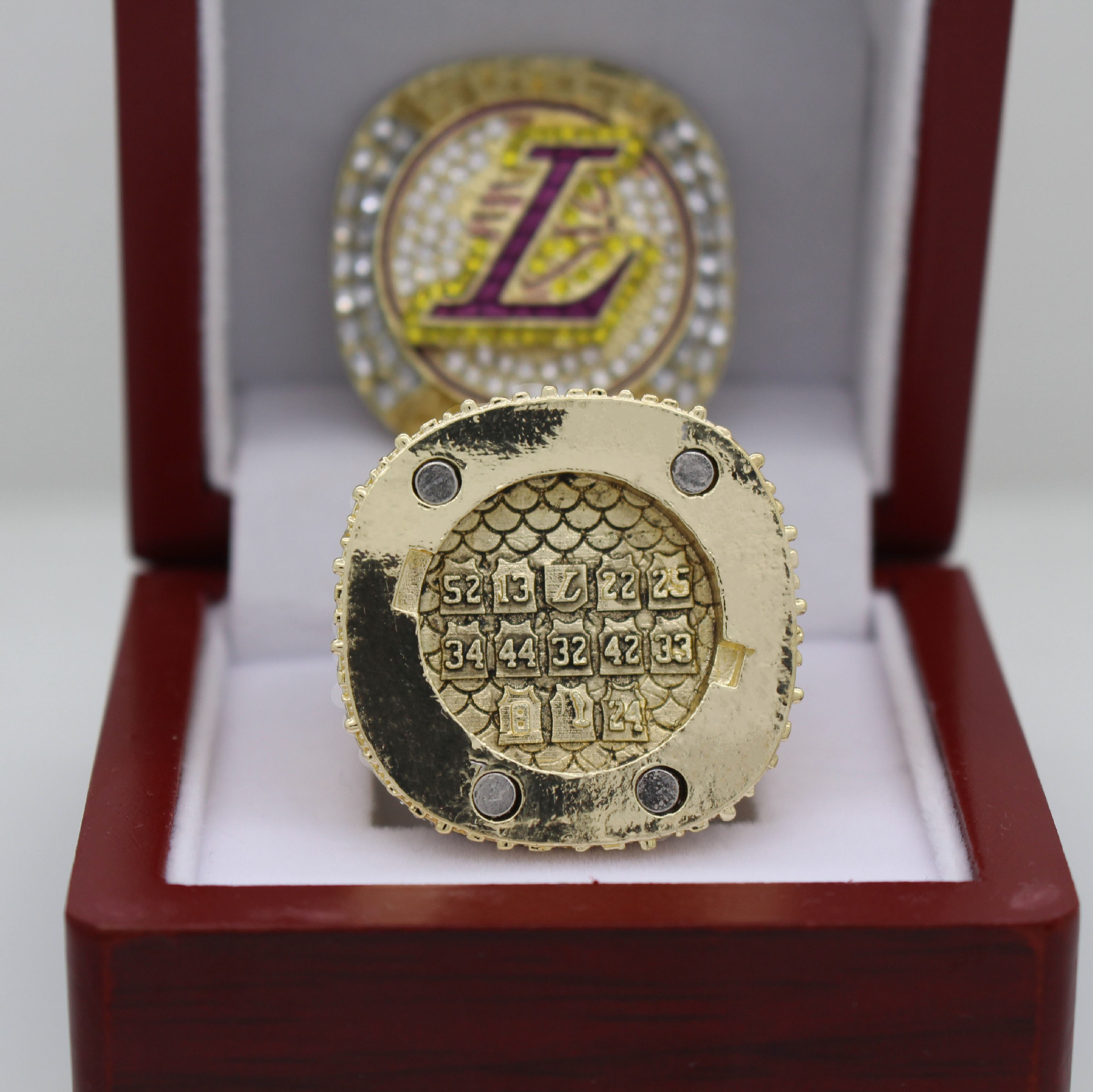 nba2020年洛杉矶湖人队詹姆斯总冠军强磁力拆卸开盖戒指欧美饰品