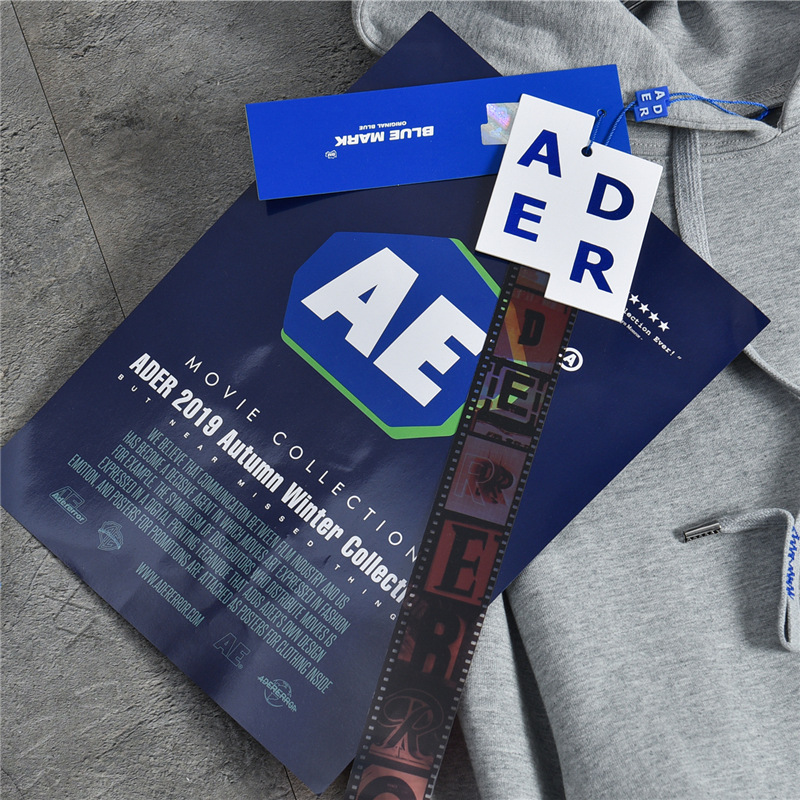 现货ader全套包装韩国潮牌连帽卫衣男女宽松易烊千玺同款帽衫外套