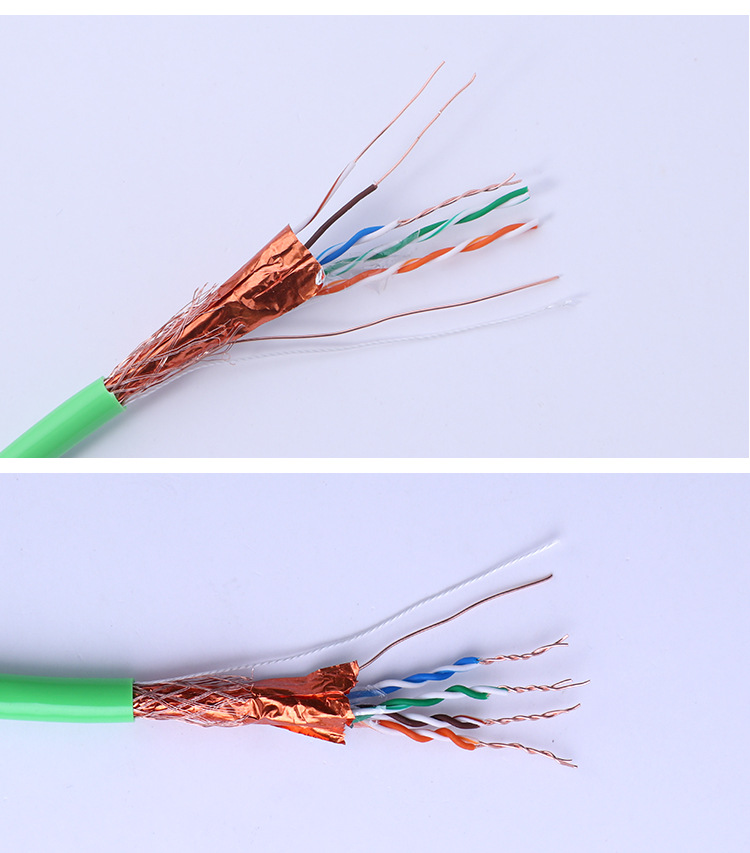 g500绿色 厂家批发 超五类网线 双屏蔽 sfp5e 双绞线 poe 足300m
