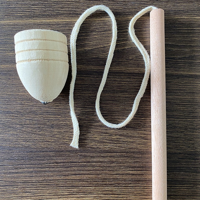 传统怀旧经典玩具陀螺批发地摊套圈奖品儿童玩具木质陀螺绳子