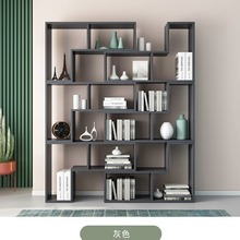 简约组合书柜创意转角书架卧室落地简易置物架隔断展示柜格子柜