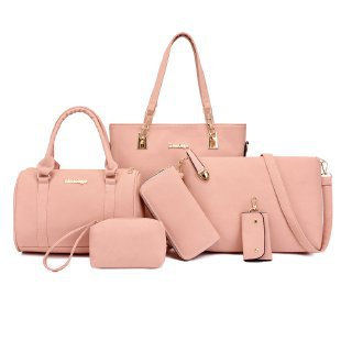 2023 Fashion Women's Bag Solid Color Frosted European and American Retro Portable Mother and Child Bag Six-Piece Shoulder Crossbody Large Capacity Bag