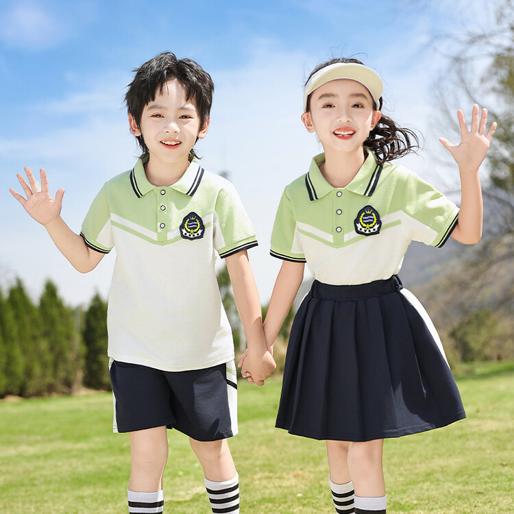 幼儿园园服夏季儿童班服短袖套装运动会毕业照服装新款小学生校服
