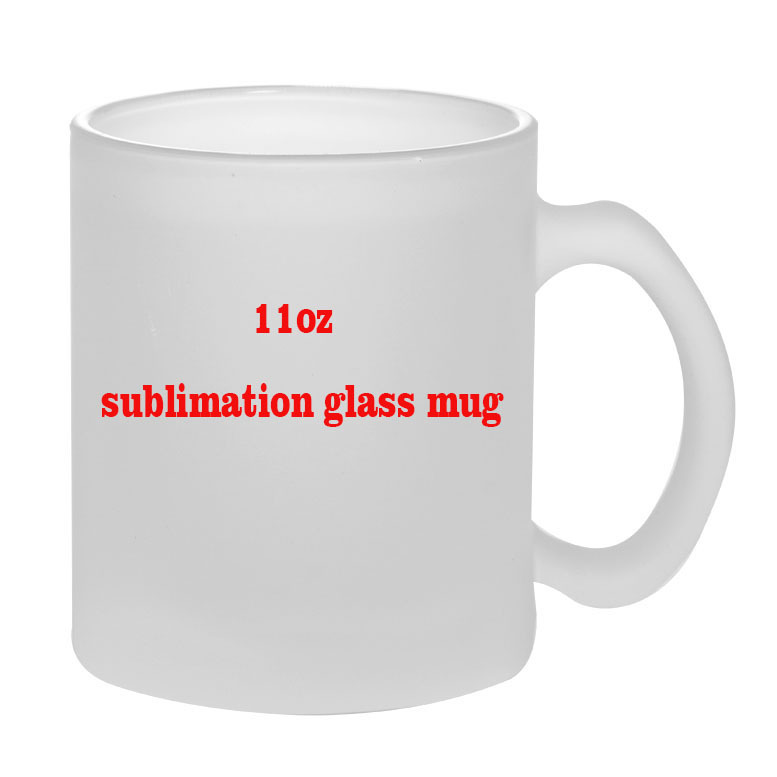 11Oz Sublimation Glass Transfer Image Ceramic Mug Frosted Glass Mug