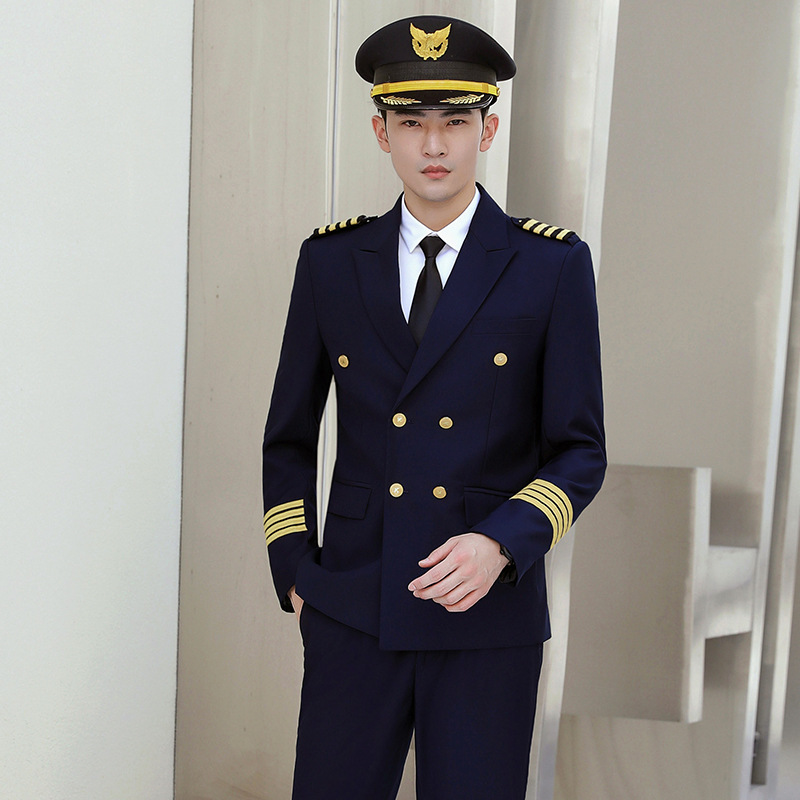 国航机长制服空少空乘航空制服校服通航公司男装演出制服保安制服