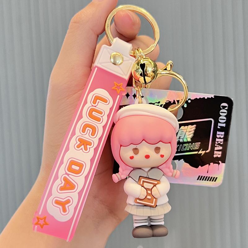 Cartoon Hanging Piece Pendant PVC Epoxy Silica Gel Key Chain Bag Toy Girl Girl Little Creative Gifts Wholesale