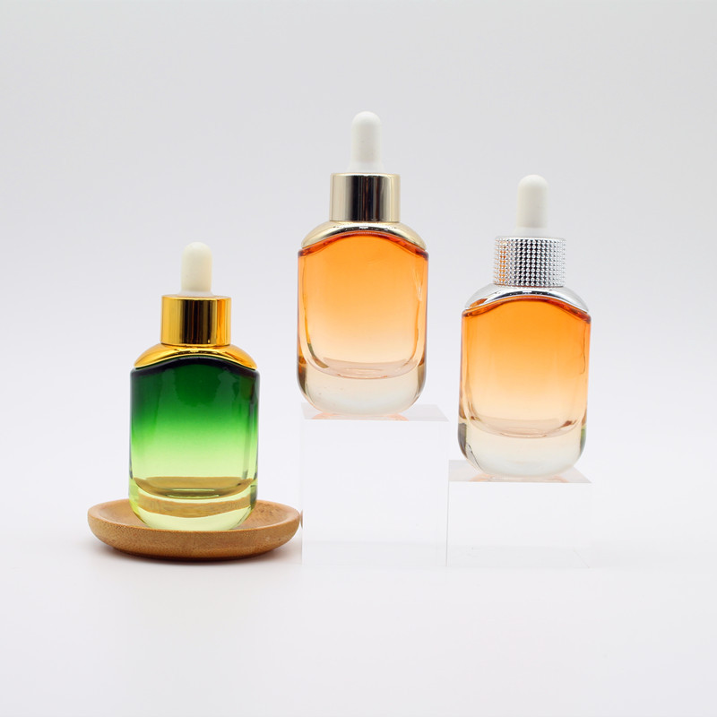 15ml新款厚底精华液瓶30ml精油瓶50ml分装瓶肩套滴管玻璃瓶子现货