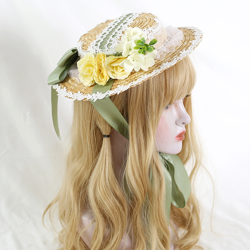 优雅洛丽塔帽子手作追忆bnt原创设计田园风lolita帽女夏-阿里巴巴