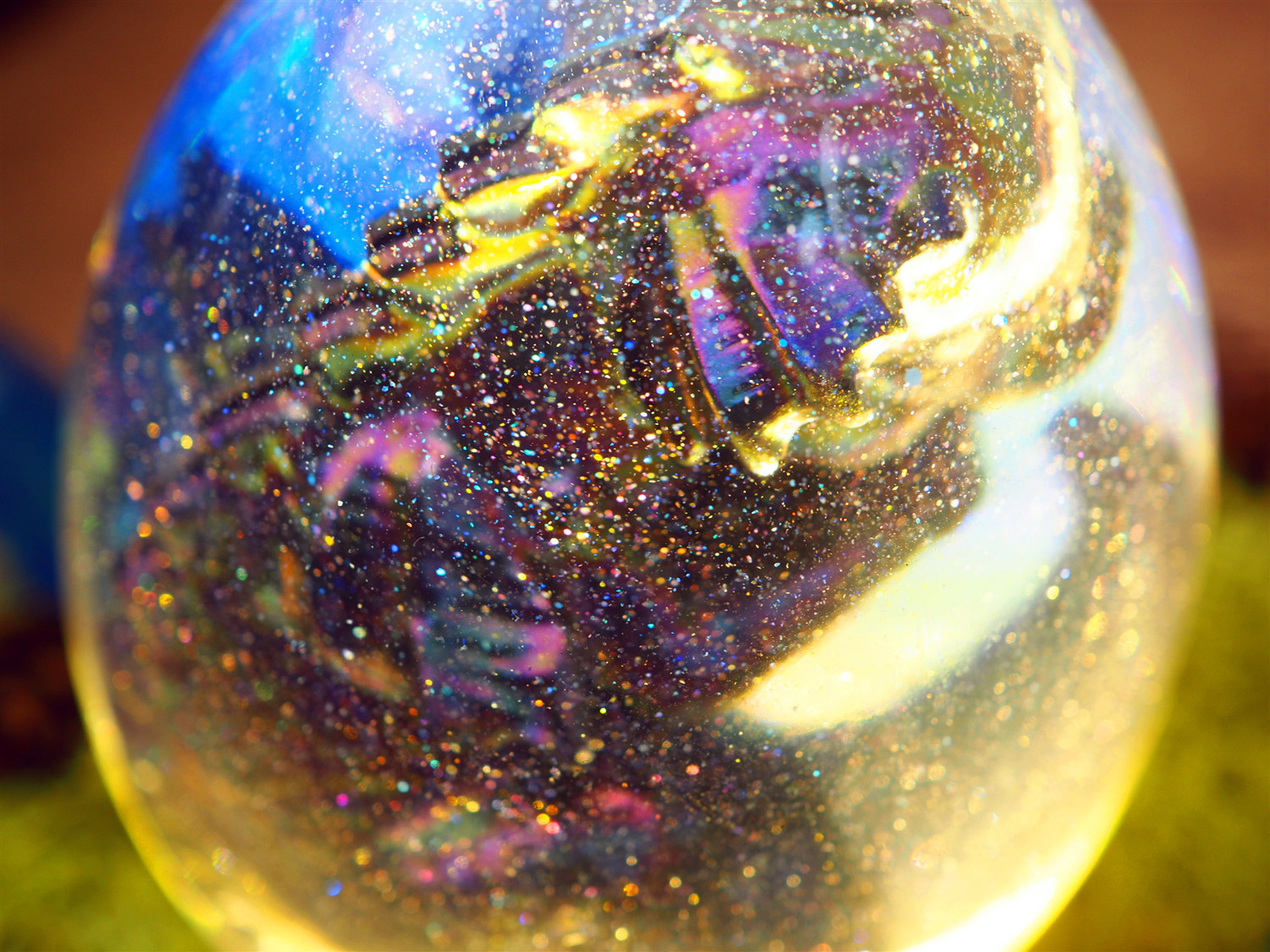 diy水晶滴胶鸡蛋形龙蛋一体星空球夜灯镜面硅胶模具