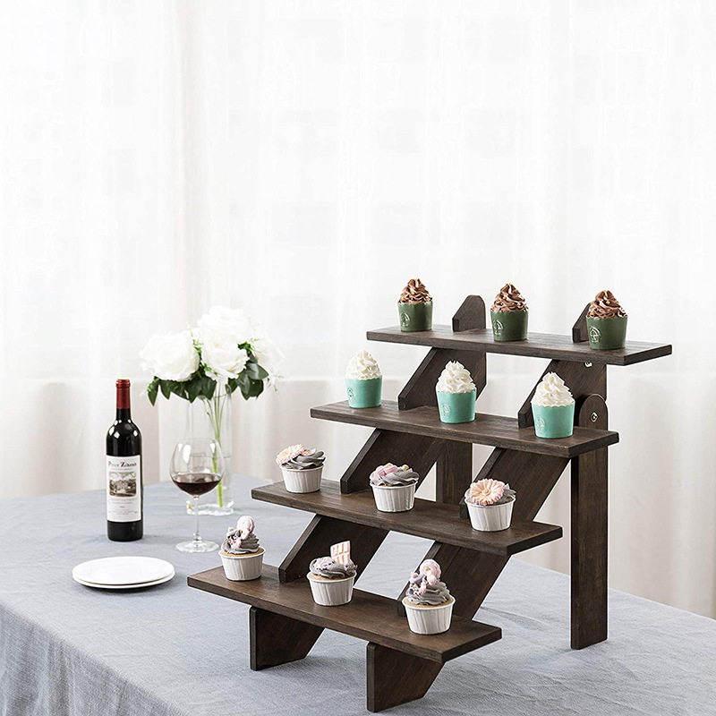 Paper Cup Cake Dessert Table Display Rack Jewelry and Cosmetics Wooden Display Storage Rack Desktop Multi-Layer Storage Rack