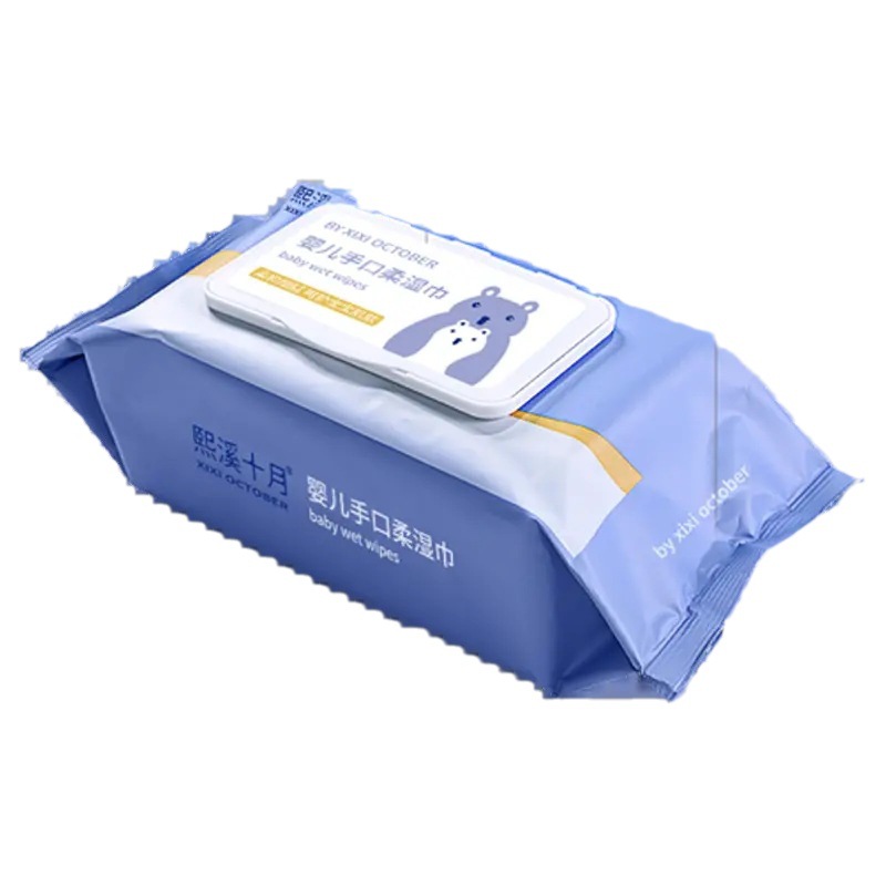 Factory Direct Sales Baby Wipes Hand Mouth Butt Special Big Bag with Lid Wholesale Full Box Newborn Baby Children Wipes