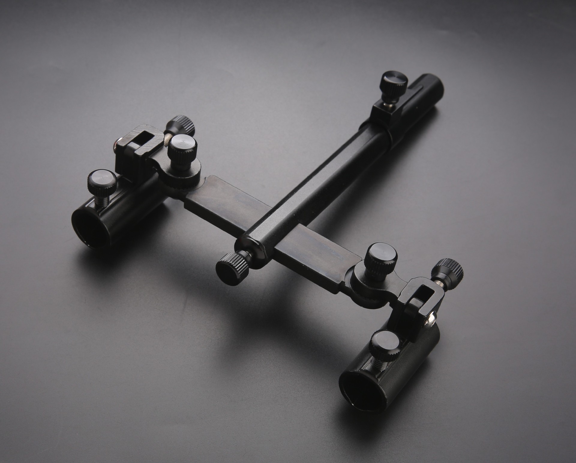 铝镁合金钓箱钓椅双炮台座支架加厚万向可调节双头钓鱼双竿配件