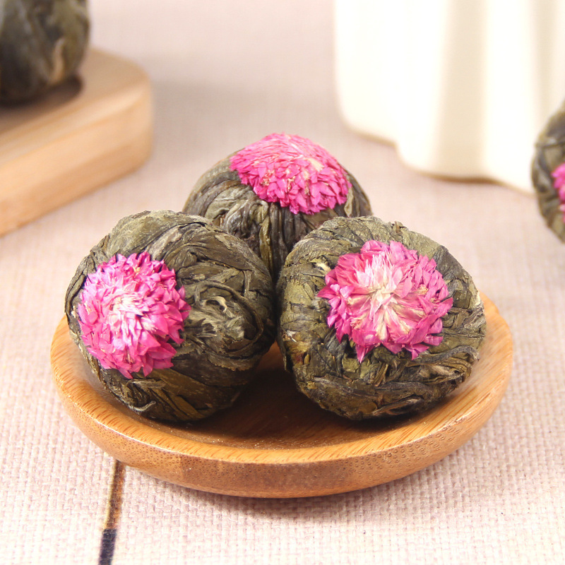 散装批发花果茶 出水芙蓉茶一点红花茶艺术茶工艺花茶 工艺茶球