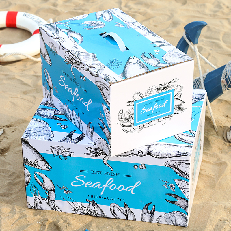 北极虾包装盒海鲜大闸蟹海产品礼盒大礼包包装箱河蟹帝王蟹
