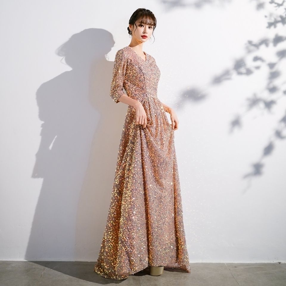 气质大合唱团演出服女长裙学生仙气服装指挥晚礼服成人合唱团长款