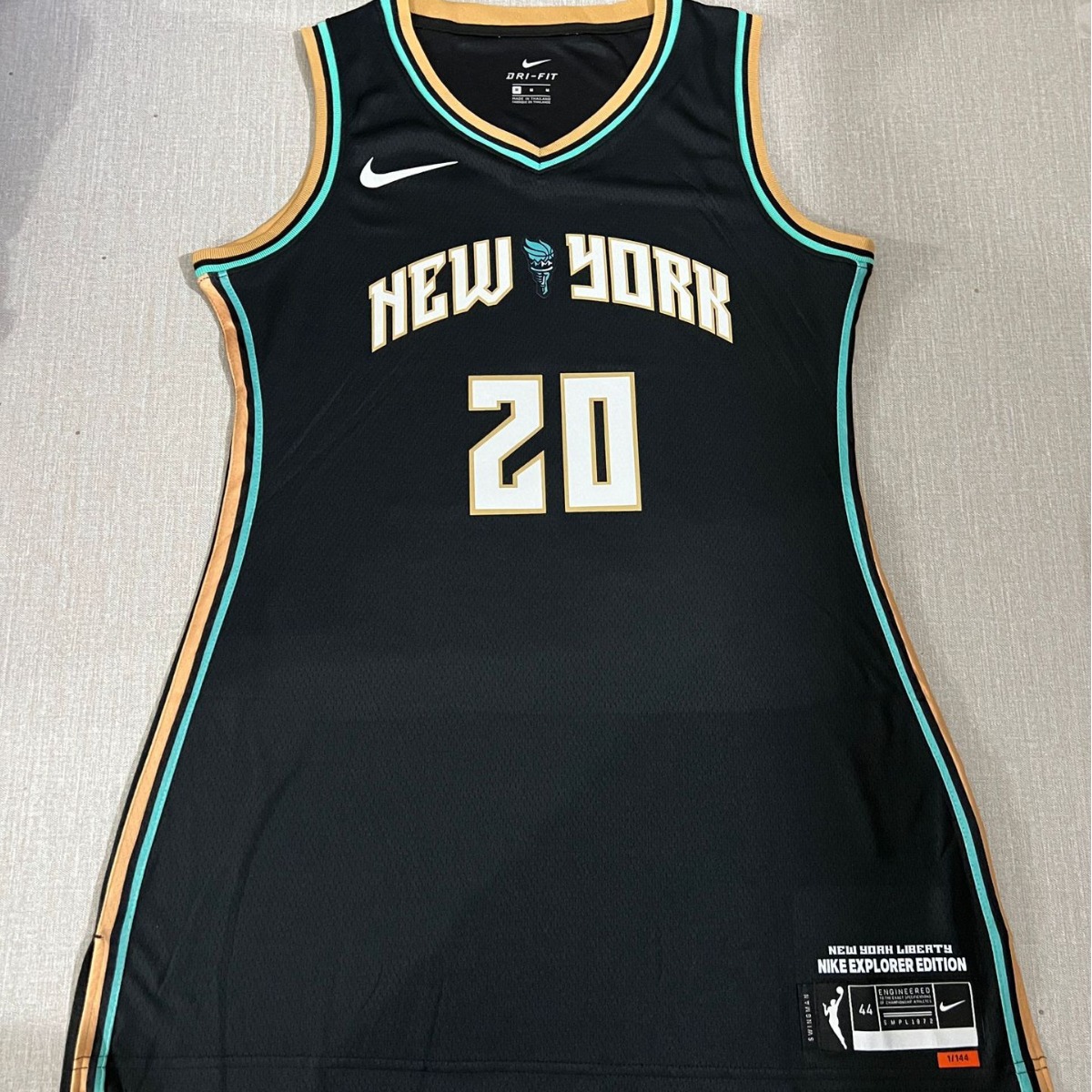 女装wnba纽约自由人队20号约内斯库黑色nba球衣-阿里巴巴