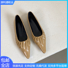惠州女鞋2024春季新款尖头法式时尚单鞋女休闲风纯色性感高跟鞋女