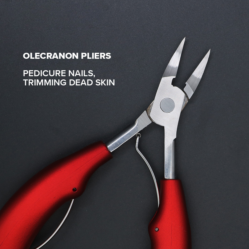 鹰嘴钳甲沟钳死皮钳橡塑手柄灰指甲嵌甲钳不锈钢脚甲钳美容修脚钳