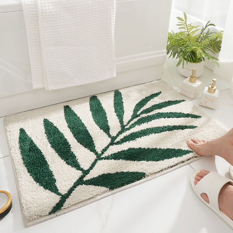 Cross-Border Modern Minimalist Bathroom Water-Absorbing Non-Slip Mat Fresh Home Doorway Entrance Mat Bedroom Foot Mat Door