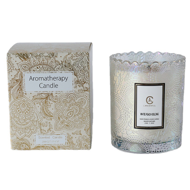 Aromatherapy Candle Diptyque Household Fragrance Plant Soy Wax Gift Lace Relief Glass Cup Romantic Incense