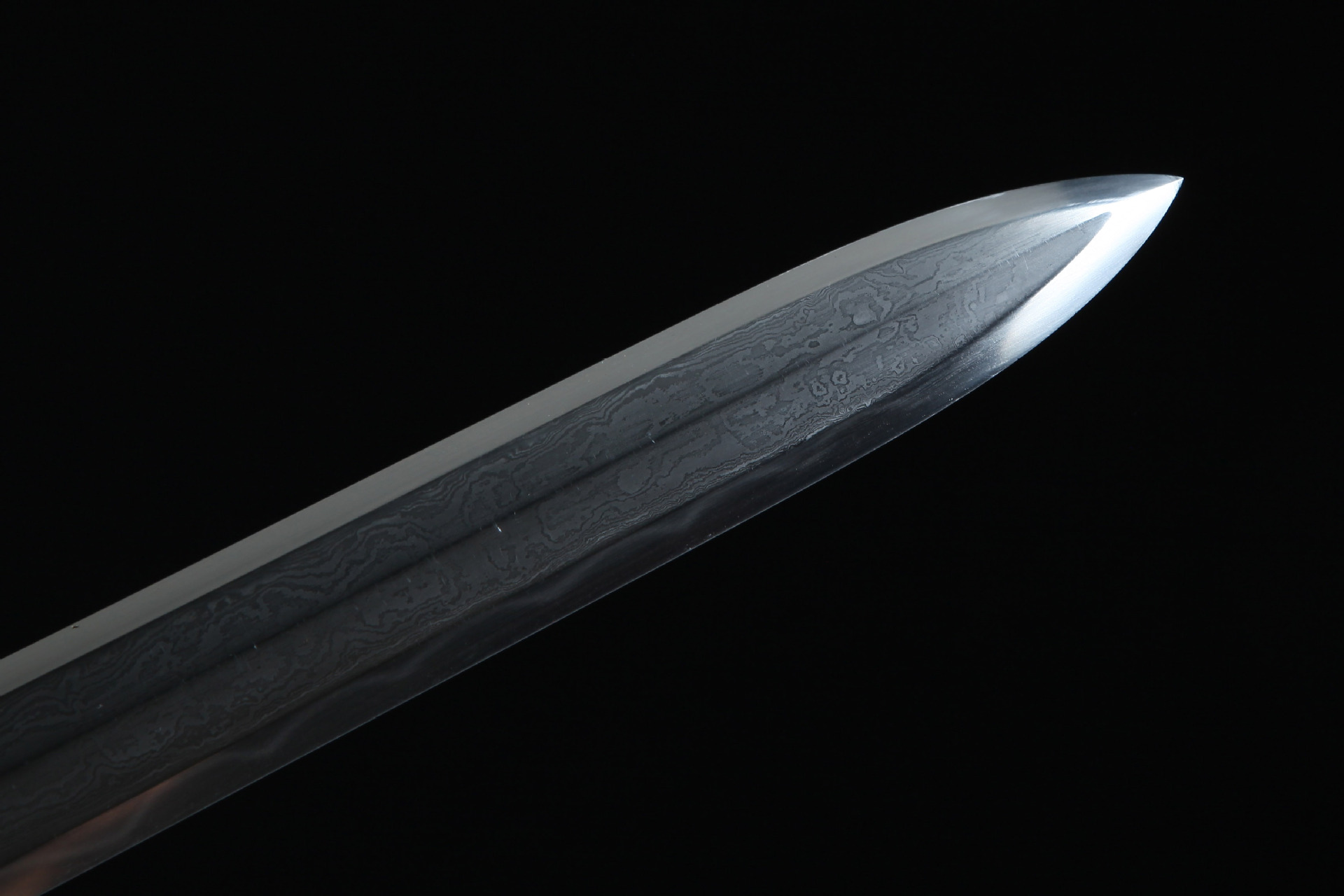 龙泉市刀剑龙骨一体纯铜装春秋剑八面花纹钢烧刃唐清剑宝剑未开刃