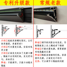 QT5K批发铝合金LED发光置物架夹玻璃层板 鞋包展示架一字隔板灯挂