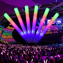 10pcs Wedding Glow Sticks Bulk Colorful LED Foam Stick Glow