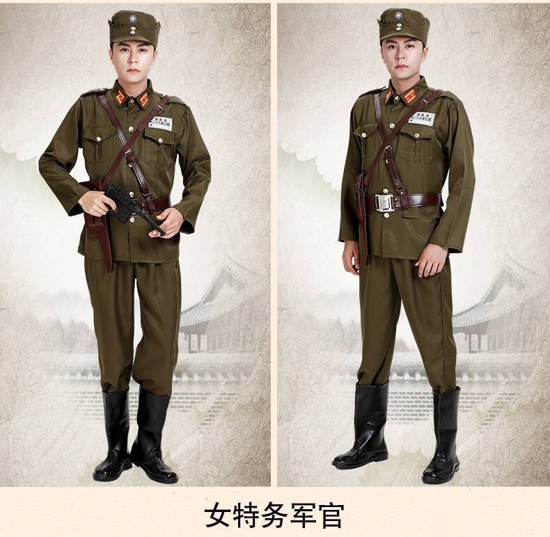 民国军装国民党披风美式军装国军军装军官表演服国军军装演出服装