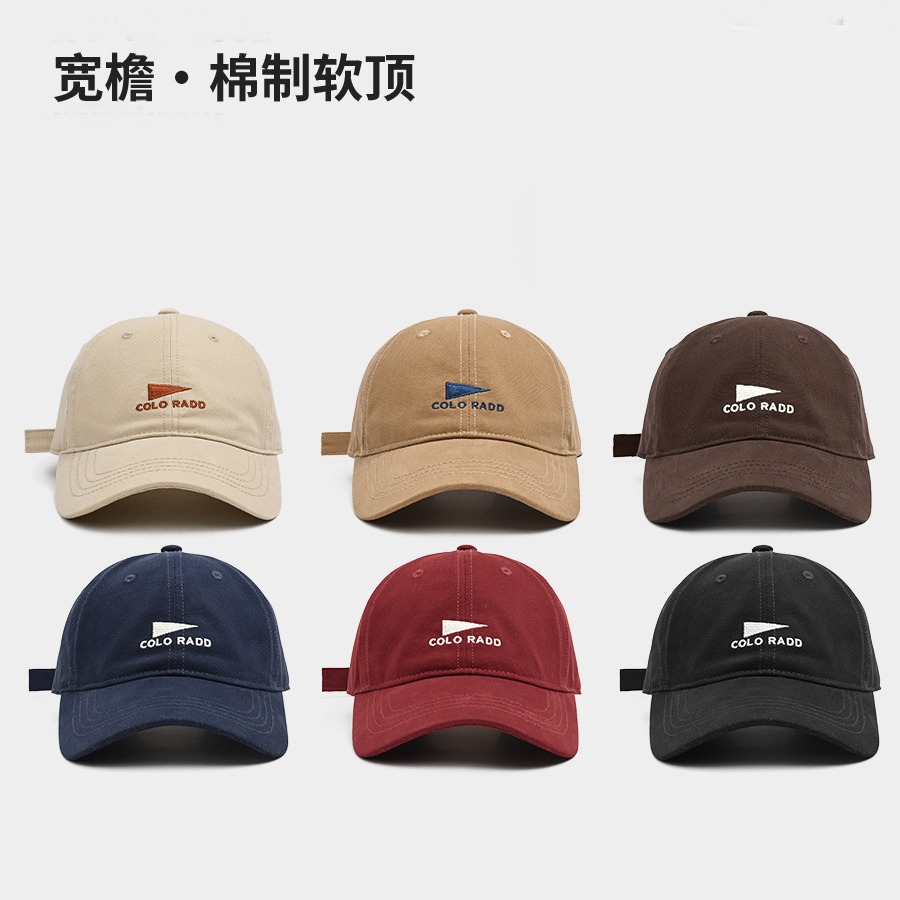 日系休闲简约字母鸭舌帽子女春夏韩版百搭潮人街头显脸小棒球帽男