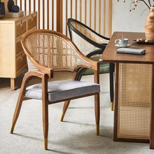 现代奶茶店咖啡厅休闲椅子高端餐厅轻奢餐椅实木设计师简约化妆椅