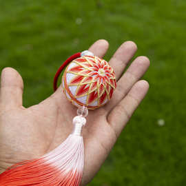 新手工蹴鞠diy材料包古风礼物手鞠球挂饰教程学生手工课创意刺绣