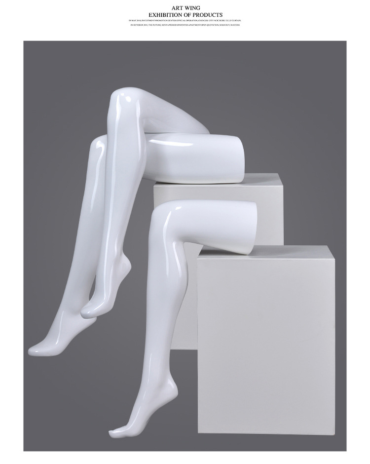 厂家直销盘腿长裤模 潮流女装玻璃钢交叉腿腿模 陈列半身女裤腿模