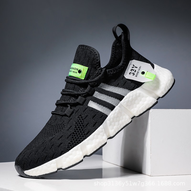 ad男鞋跨境大码网面透气爆米花运动鞋软底情侣款轻便休闲跑步潮鞋