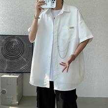 衬衫男士长袖秋季新款痞帅港风夏季上衣衬衣服潮流潮牌dk制服外套